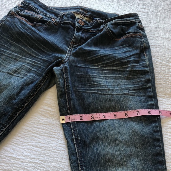 Z co Jeans Medium Wash Distressed Straight Fit Junior Size Denim - Picture 6 of 16